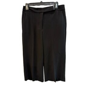 White House Black Market Women's Size 4 Wide Leg Crop Pants Black